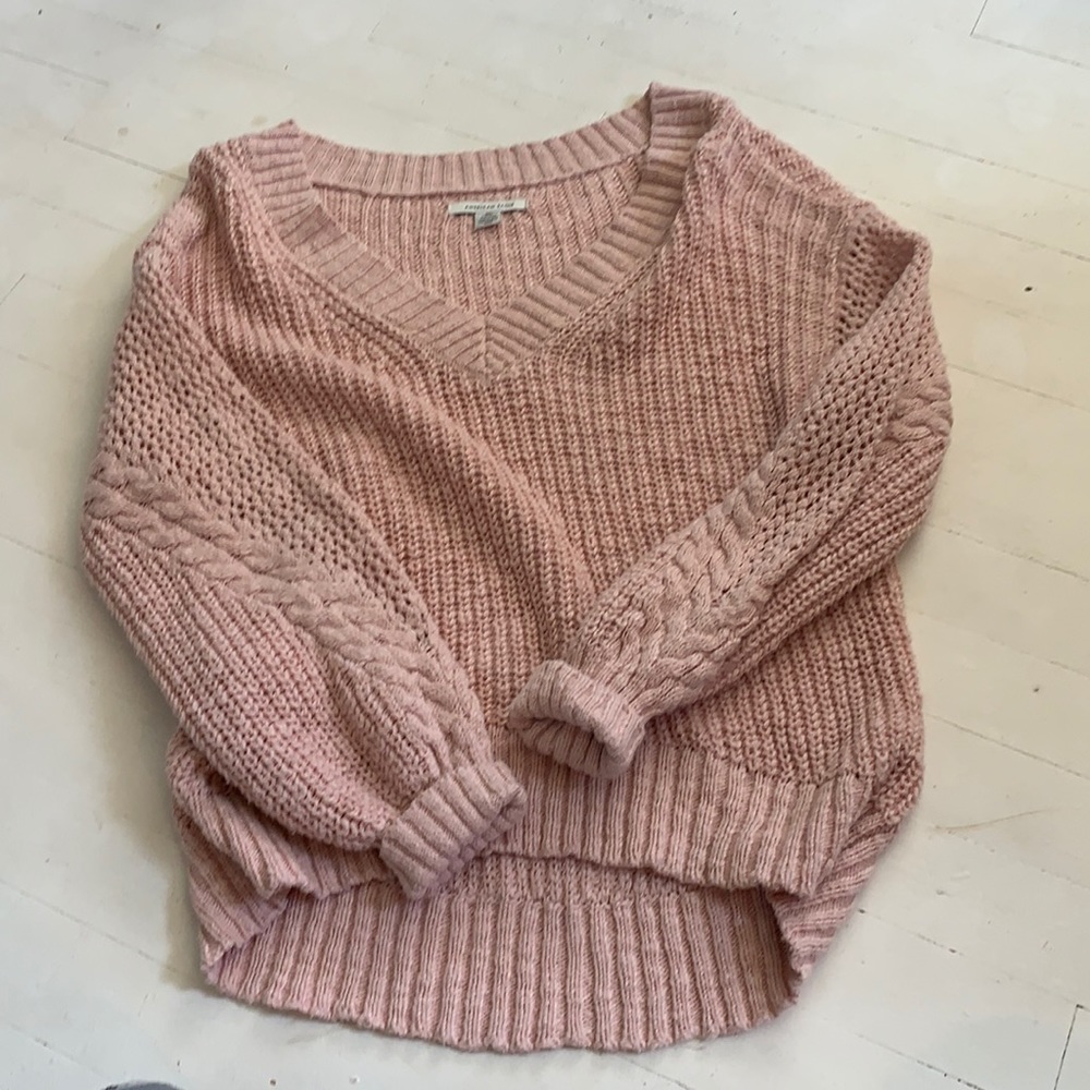 american eagle size xxs pink sweater
